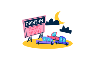 Drive In Sticker PNG