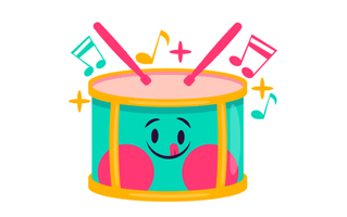 Drum Set Sticker PNG