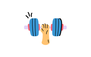 Dumbbell Free Sticker PNG