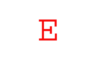 E Alphabet Red PNG