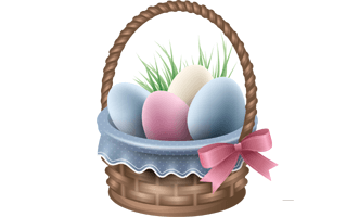 Easter Egg Basket PNG