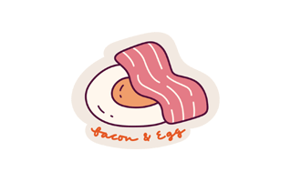 Egg And Bacon Free Sticker PNG