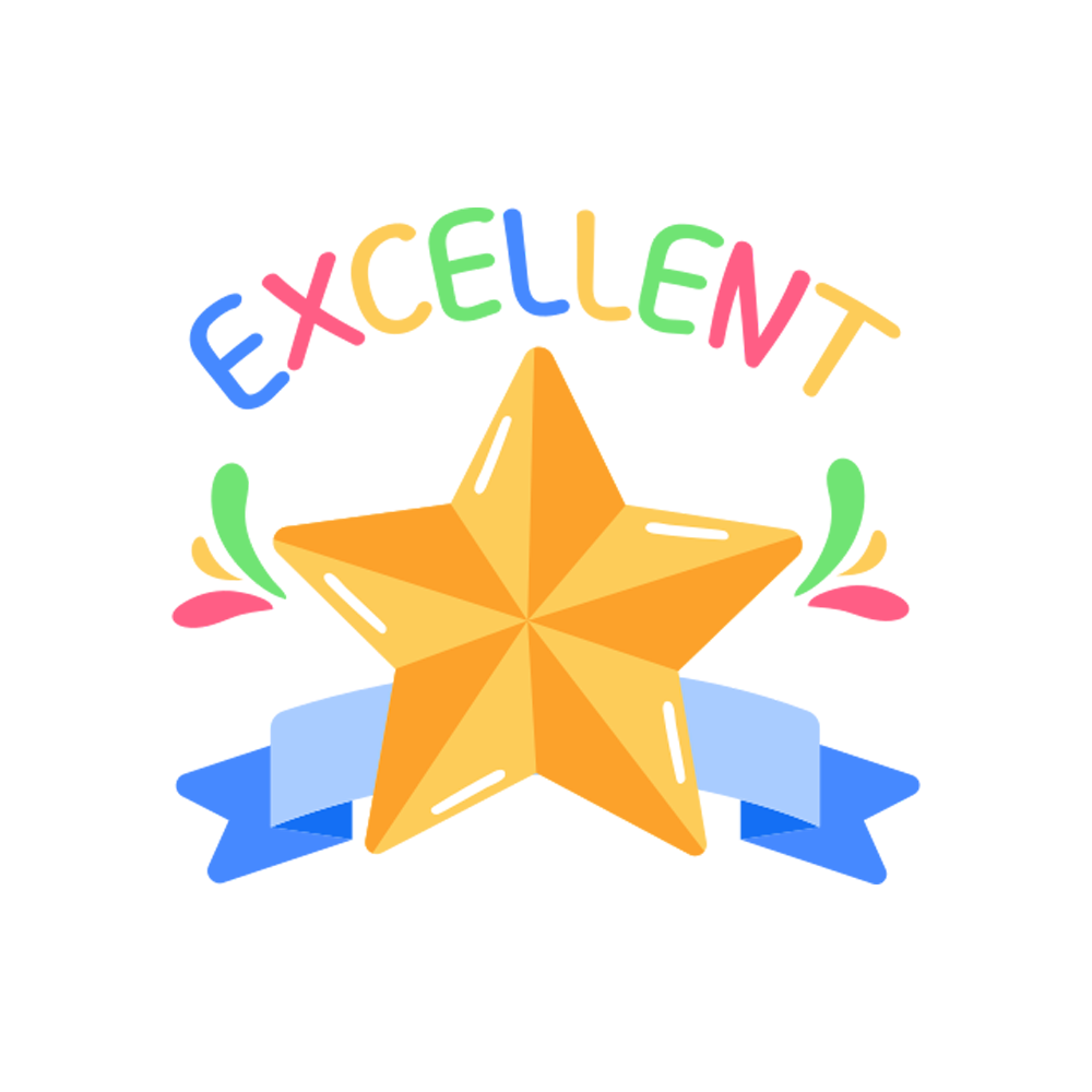Excellent Sticker Transparent Image