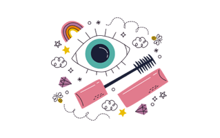 Eye Mascara Free Sticker PNG