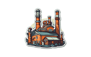 Factory Free Sticker PNG