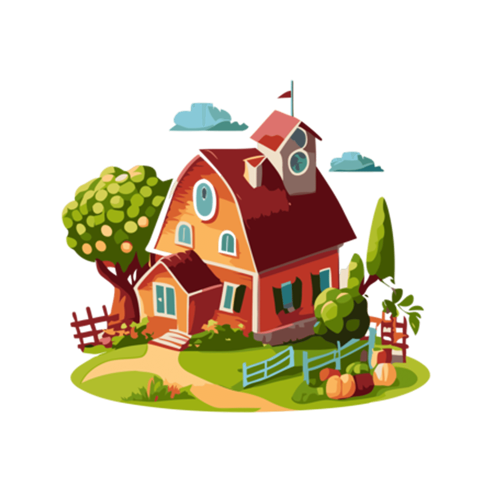 Farm House Free Sticker Transparent Picture