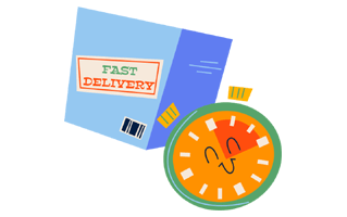 Fast Delivery Sticker PNG