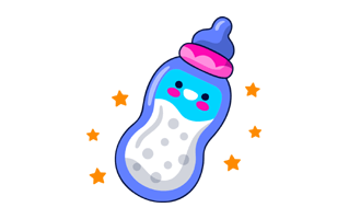 Feeding Bottle Free Sticker PNG