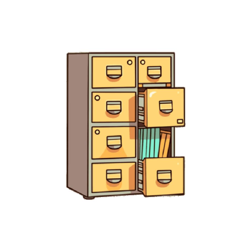 Filing Cabinet Sticker Transparent Photo