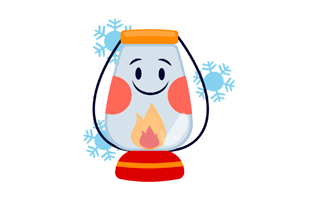 Fire Lamp Sticker PNG