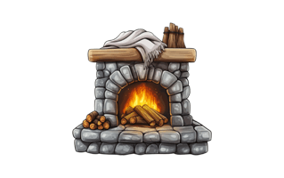 Fireplace Sticker PNG