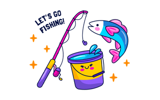 Fishing Free Sticker
