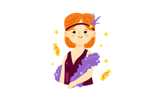 Flapper Sticker PNG