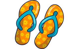 Flip Flops Free Sticker PNG