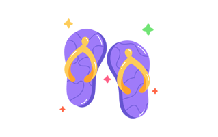 Flip Flops Sticker PNG