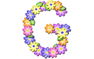Floral Alphabet PNG