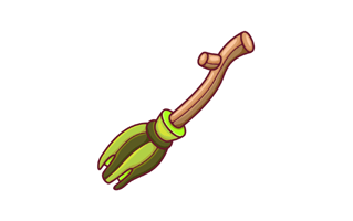 Flying Broom Free Sticker PNG
