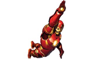 Flying Iron Man PNG