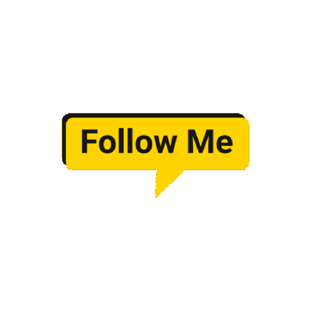 Follow Me Free Sticker Transparent Image