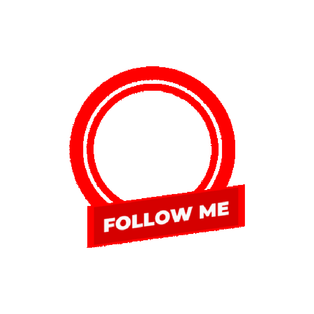 Follow Me Free Sticker Transparent Photo