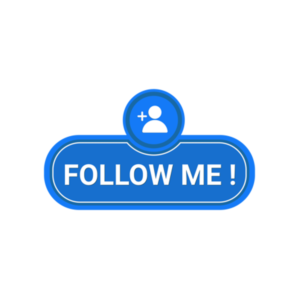 Follow Me Free Sticker Transparent Picture