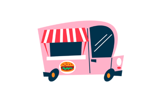 Food Truck Sticker PNG