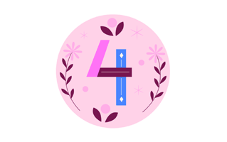 Four Sticker PNG