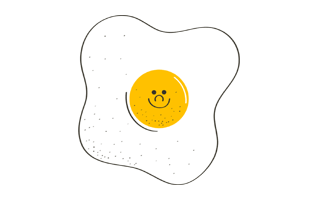 Fried Egg Free Sticker PNG