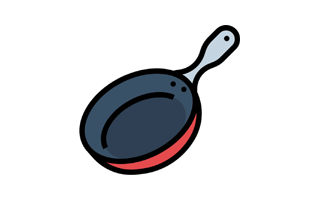 Frying Pan Free Sticker PNG