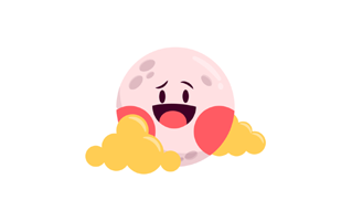 Full Moon Sticker PNG