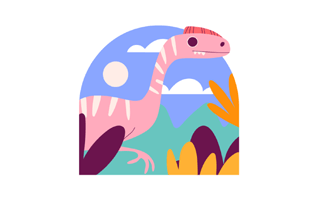 Gallimimus Free Sticker PNG