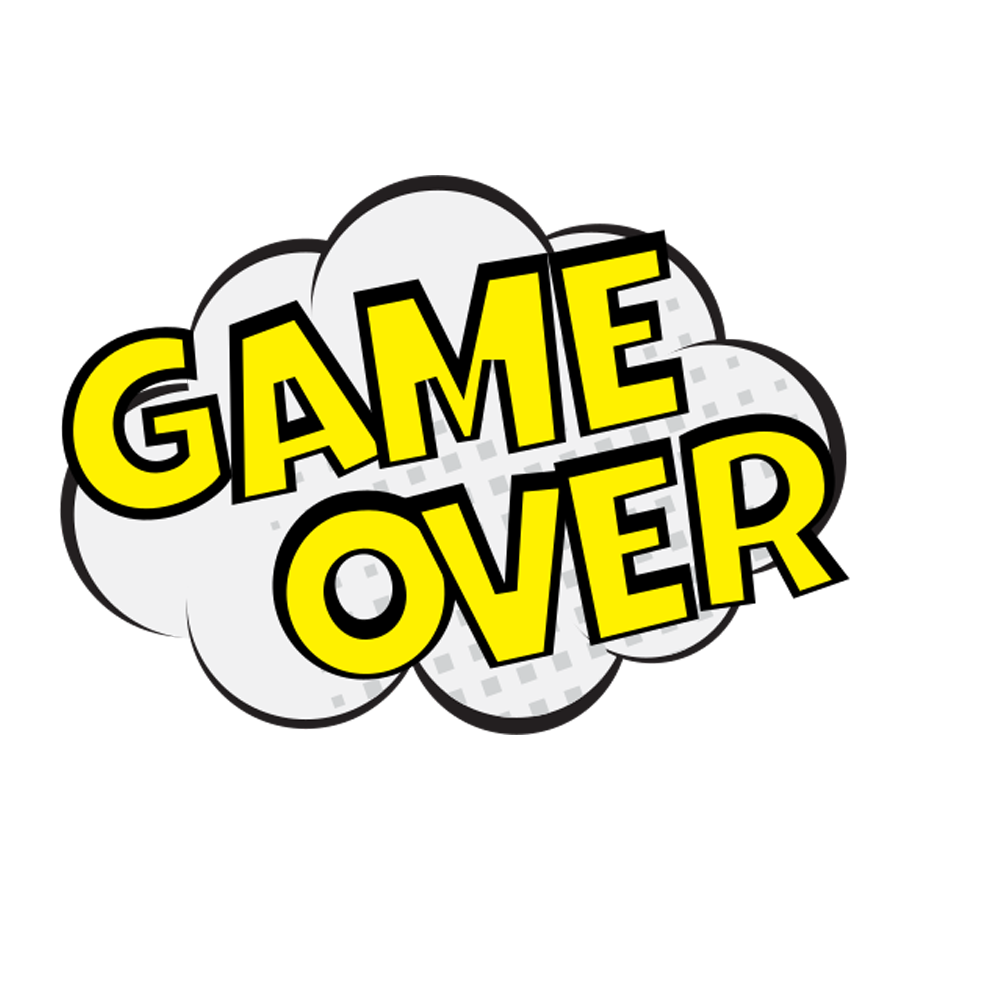 Game Over Sticker Transparent Image
