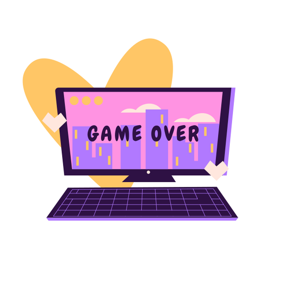 Game Over Sticker Transparent Picture