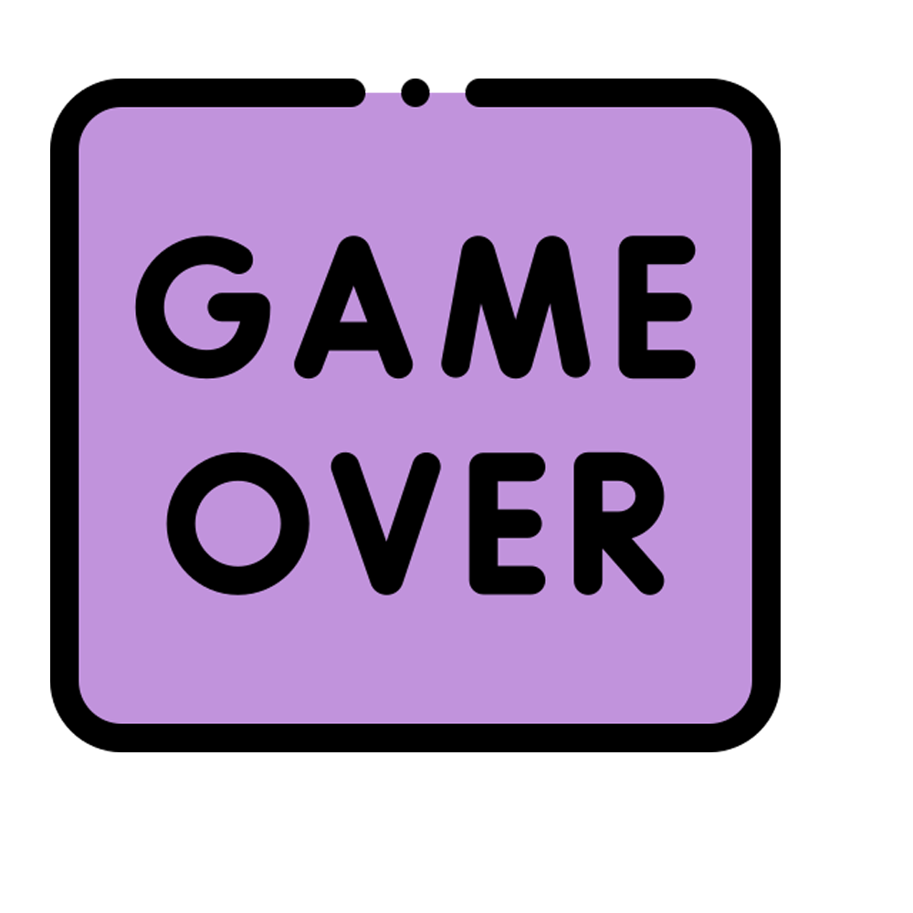 Game Over Sticker Transparent Clipart