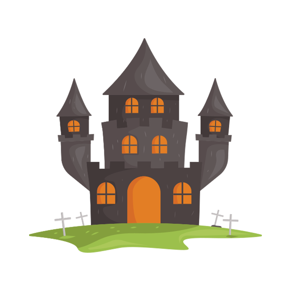 Ghost Castle Free Sticker Transparent Image