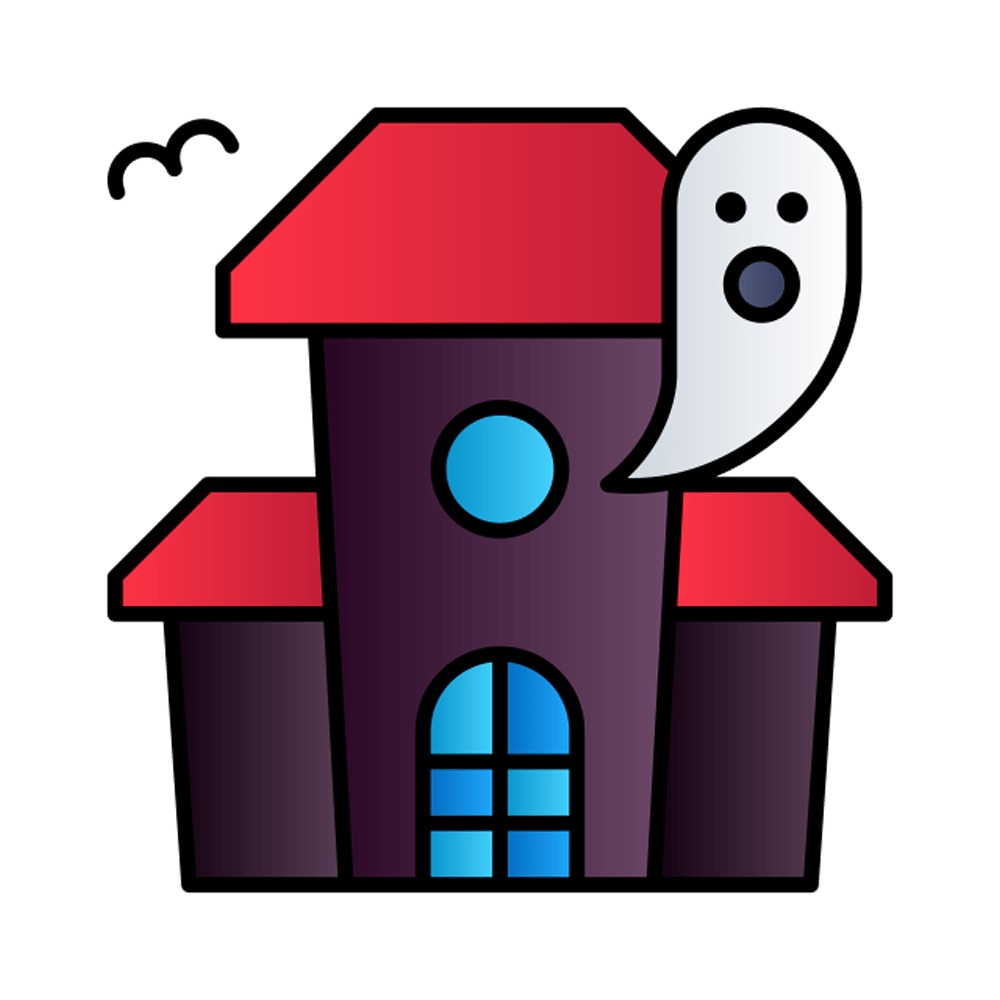 Ghost Castle Free Sticker Transparent Clipart