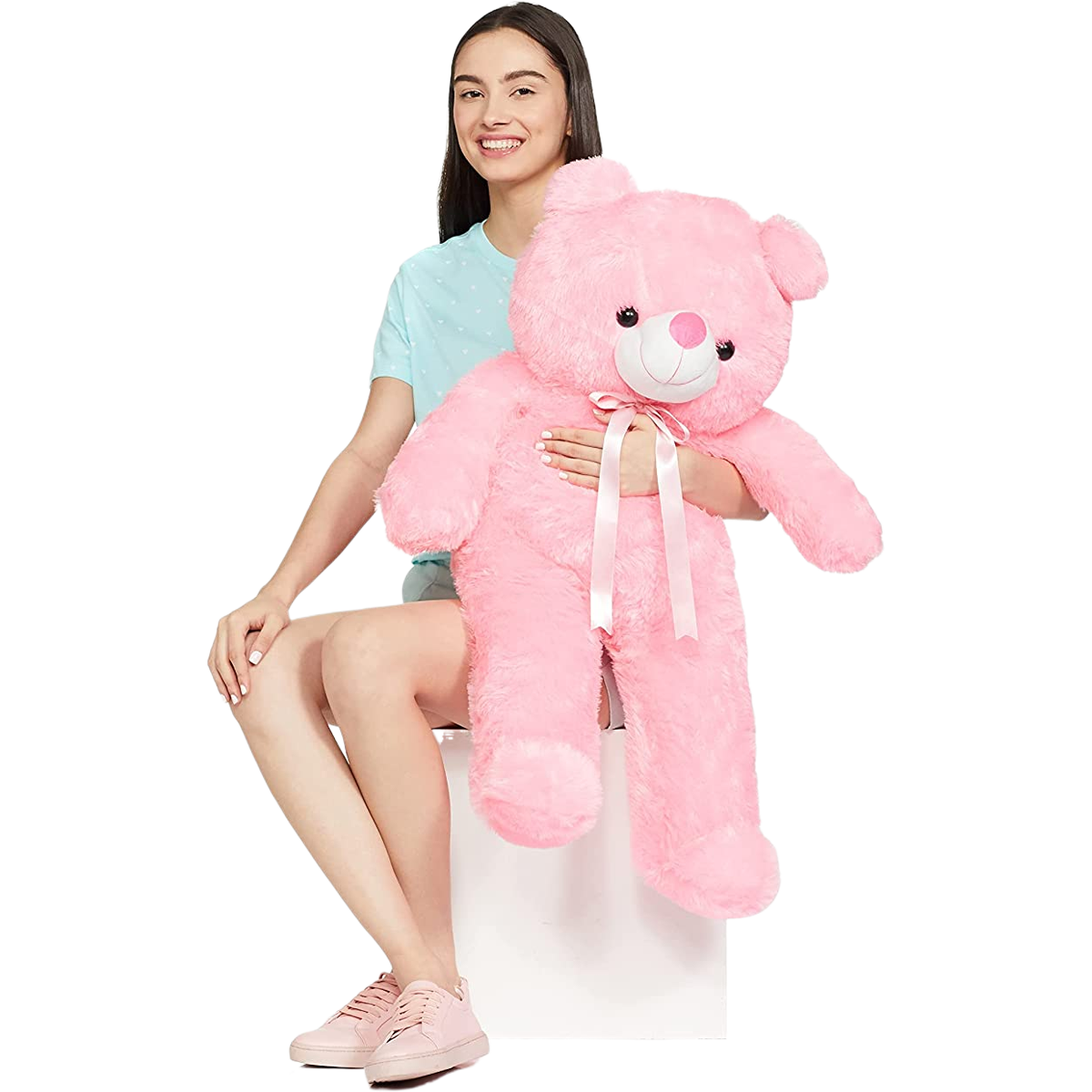 Girl with Teddy Bear Transparent Clipart