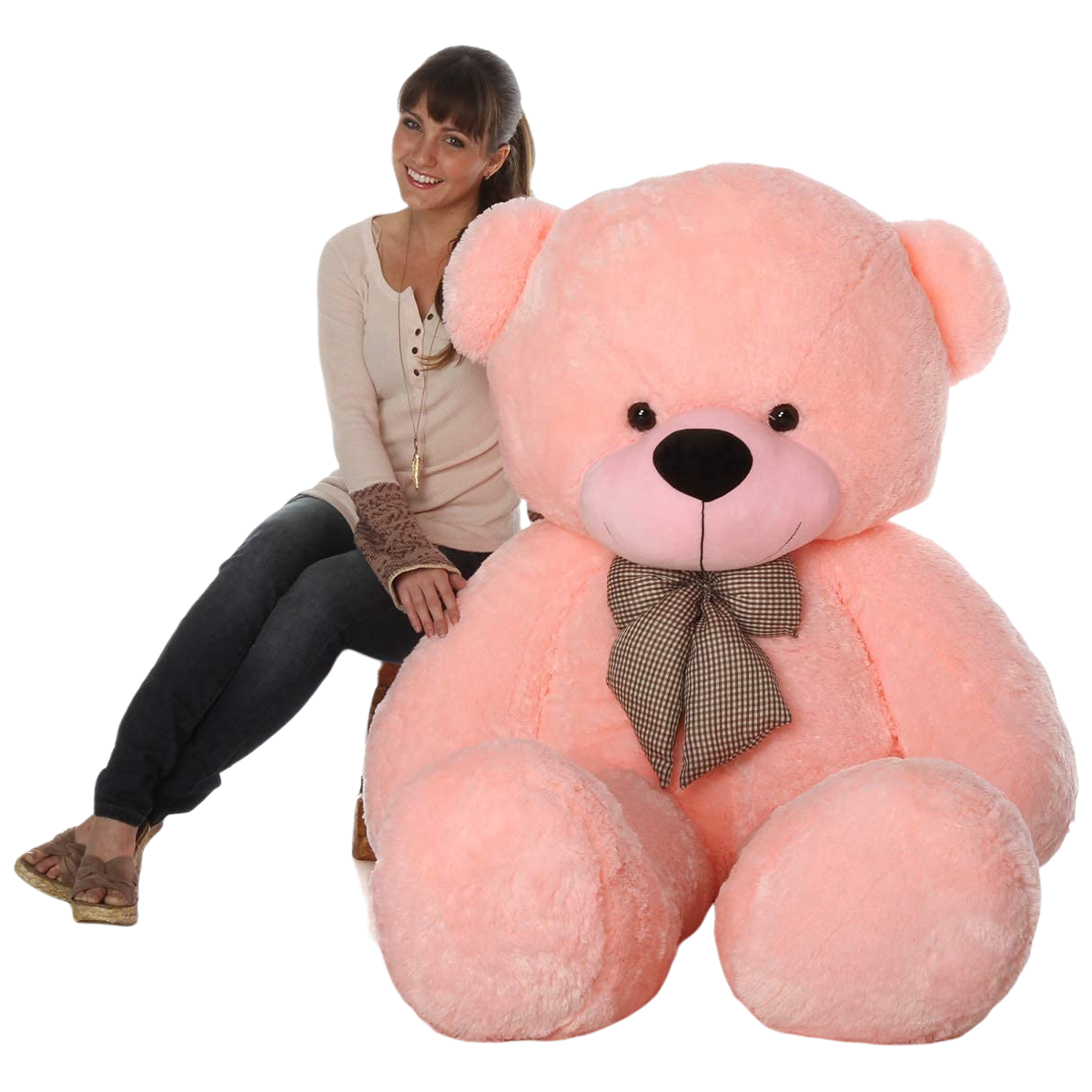 Girl with Teddy Bear Transparent Photograph