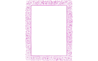 Girly Border Frame PNG