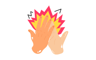 Give Me Five Sticker PNG