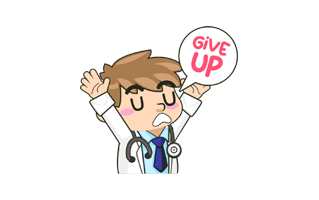 Give Up Free Sticker PNG