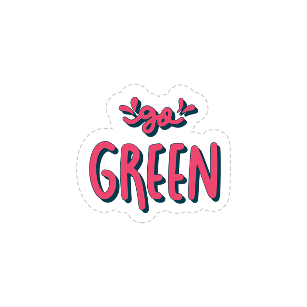 Go Green Free Sticker Transparent Image
