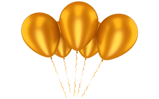 Gold Balloon PNG