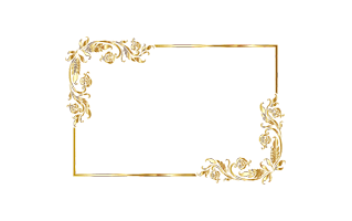 Golden Border Frame PNG