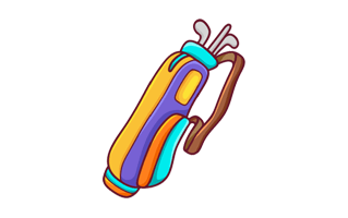 Golf Bag Sticker PNG