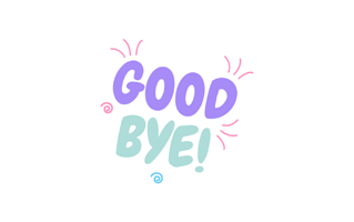 Good Bye Sticker PNG