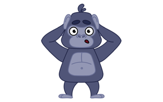 Gorilla Free Sticker PNG