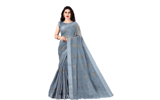 Gray Saree PNG