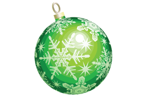 Green Christmas Bauble PNG