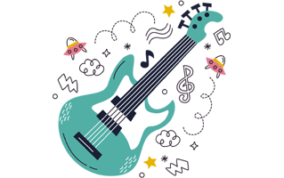 Guitar Free Sticker PNG
